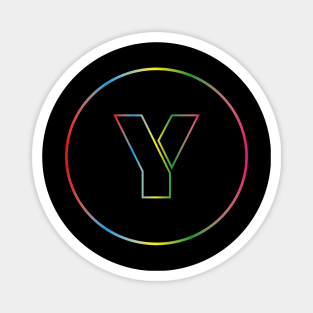 letter Y colorful design Magnet